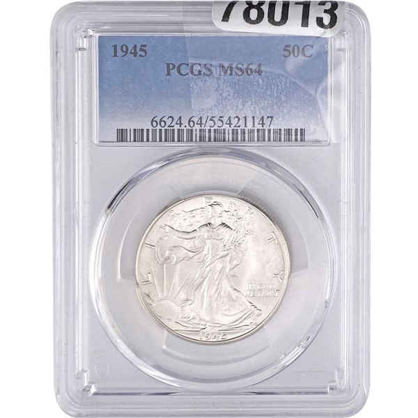 1945 Walking Liberty Half Dollar PCGS MS64
