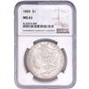 Image 1 : 1884 Morgan Silver Dollar NGC MS61