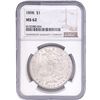 Image 1 : 1898 Morgan Silver Dollar NGC MS62