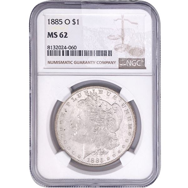 1885-O Morgan Silver Dollar NGC MS62