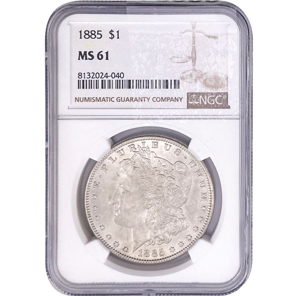 1885 Morgan Silver Dollar NGC MS61