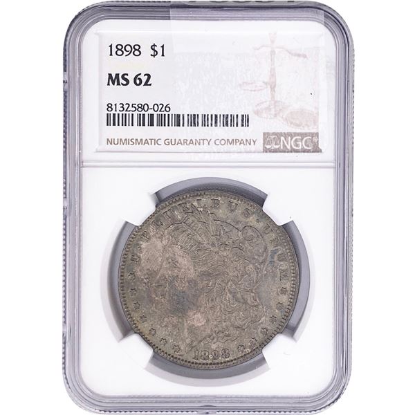 1898 Morgan Silver Dollar NGC MS62