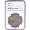 Image 1 : 1898 Morgan Silver Dollar NGC MS62