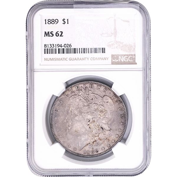 1889 Morgan Silver Dollar NGC MS62