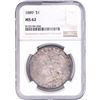 Image 1 : 1889 Morgan Silver Dollar NGC MS62