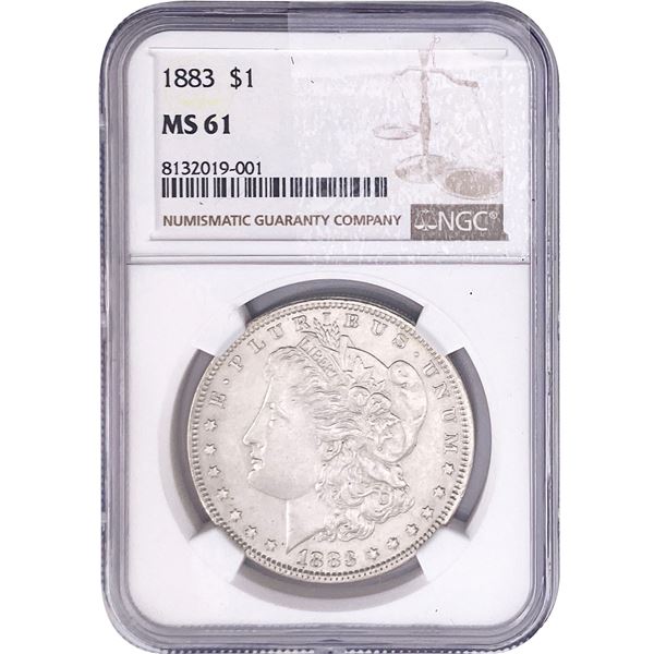 1883 Morgan Silver Dollar NGC MS61
