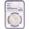 Image 1 : 1883 Morgan Silver Dollar NGC MS61