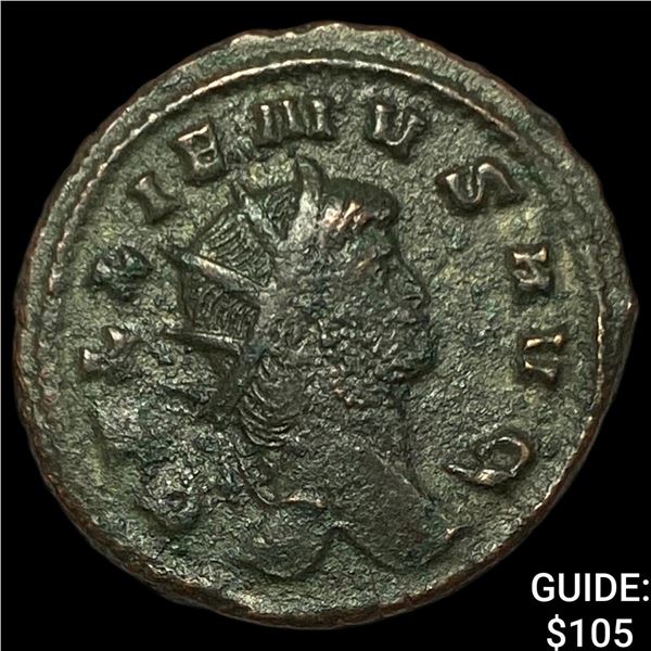 Roman Gallienus 253-268 AD BI Dbl Denarius CHOICE AU
