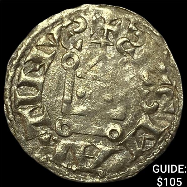 1250-1300 Germany Silver Hand Heller NEARLY UNCIRCULATED