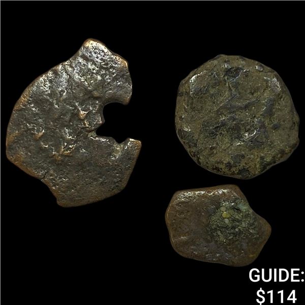 [3 Coins]Luke 21: 1-4 103-76 BC Widow's Mite NEARLY UNCIRCULATED
