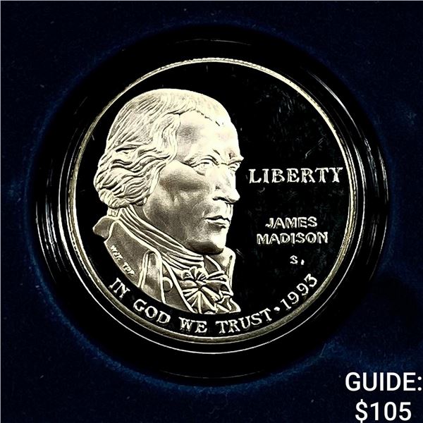 1993-S James Madison Silver Dollar