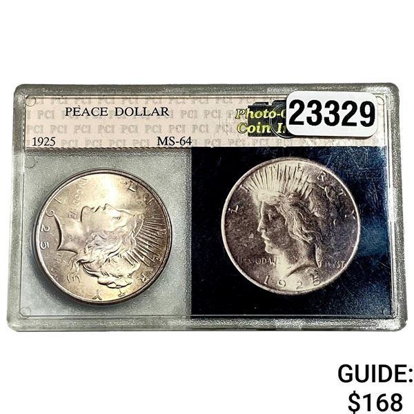 1925 Silver Peace Dollar PCI MS64