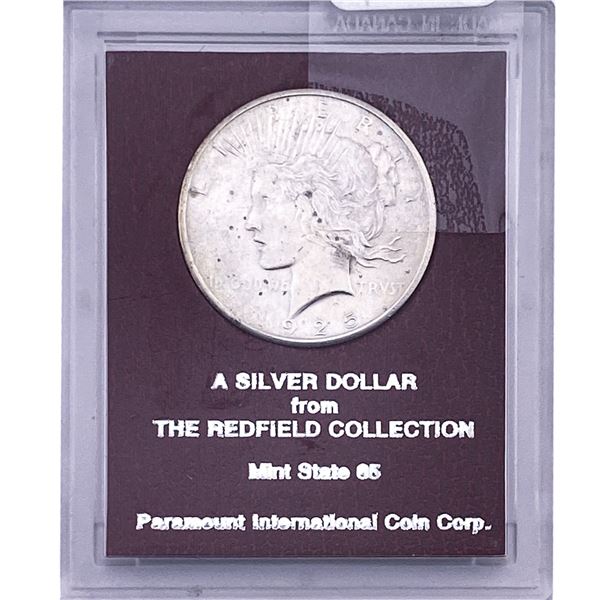 1925 Silver Peace Dollar Redfield MS65