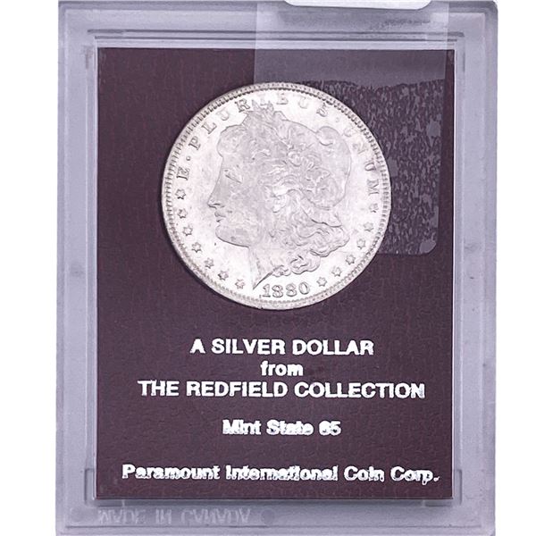 1880 Morgan Silver Dollar Redfield MS65