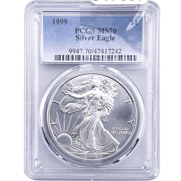 1999 Silver Eagle PCGS MS70