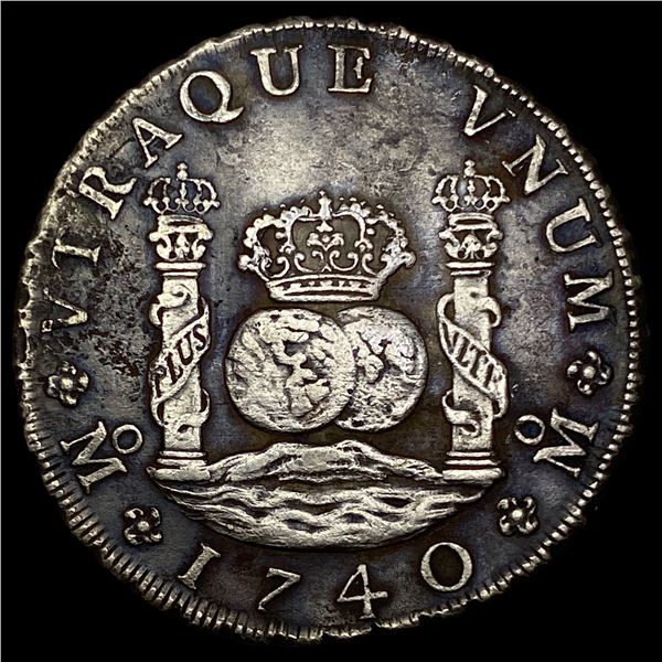 1740-Mo MF Silver 8 Reales CHOICE AU