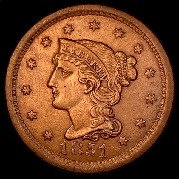 1851 Braided Hair Large Cent CHOICE AU