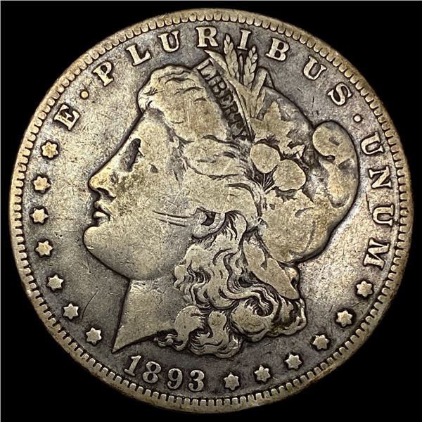 1893-O Silver Morgan Dollar ABOUT UNCIRCULATED