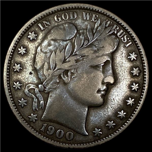 1900 Silver Half Dollar Barber NEARLY UNCIRCULATED