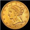 Image 1 : 1900 Liberty Head Half Eagle $5 Gold CHOICE BU