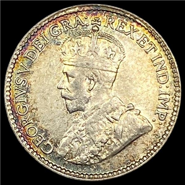 1918 Canada 5 Cents Silver CHOICE AU