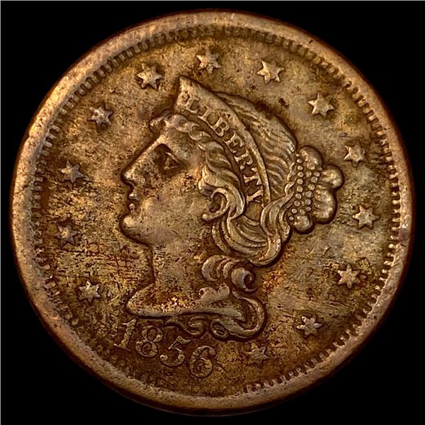 1856 Braided Hair Large Cent ABOUT UNCIRCULATED