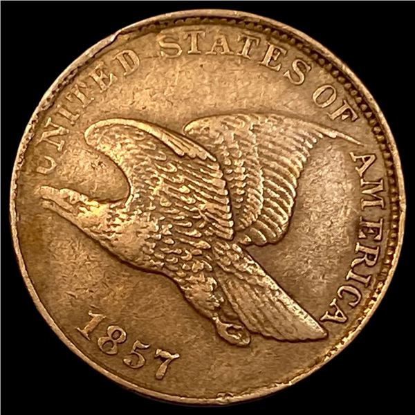 1857 Copper-Nickel Flying Eagle Cent CLOSELY UNCIRCULATED