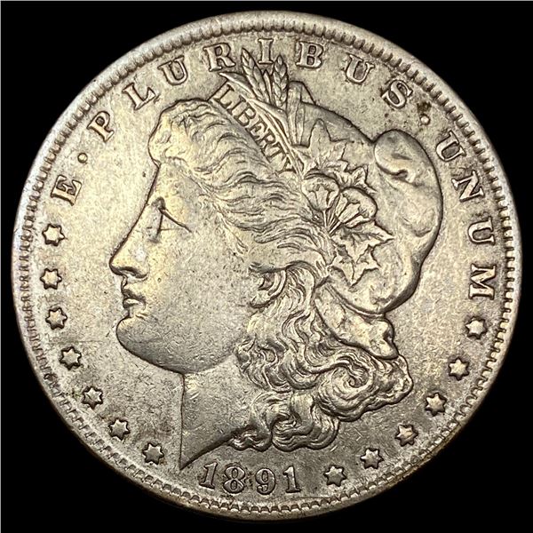 1891 Morgan Silver Dollar CLOSELY UNCIRCULATED