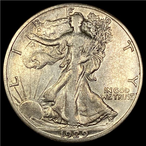 1929-S Silver Walking Liberty Half Dollar NEARLY UNCIRCULATED