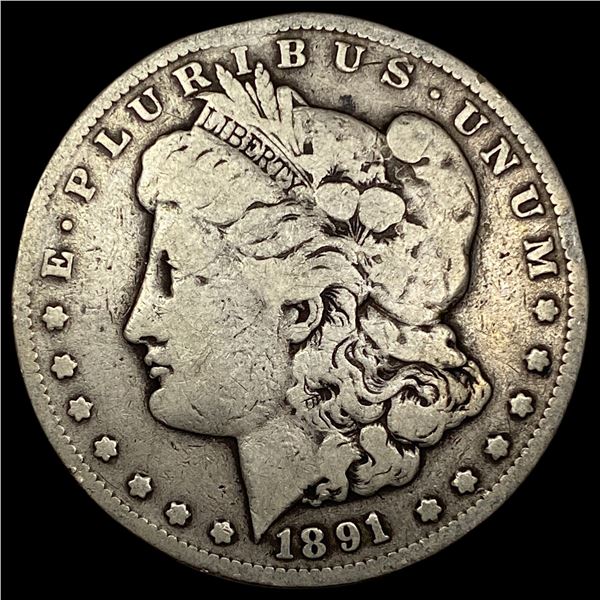 1891-CC Silver Morgan Dollar LIGHTLY CIRCULATED