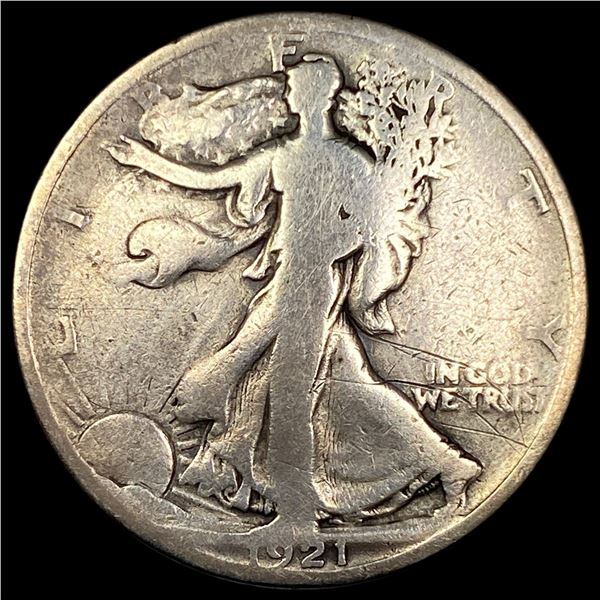 1921-S Silver Walking Liberty Half Dollar LIGHTLY CIRCULATED