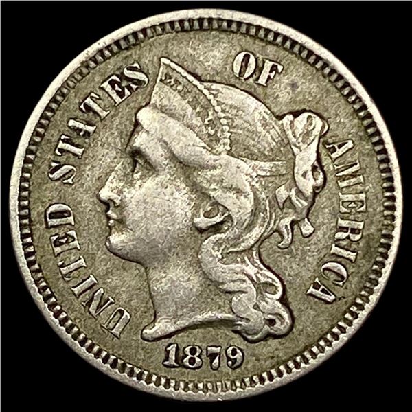 1879 Nickel Three-Cent Piece ABOUT UNCIRCULATED