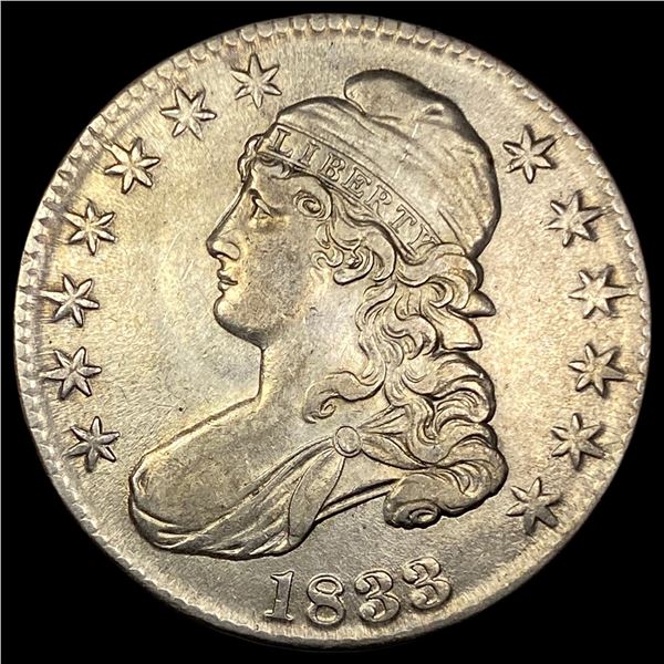 1833 Capped Bust Half Dollar CHOICE AU