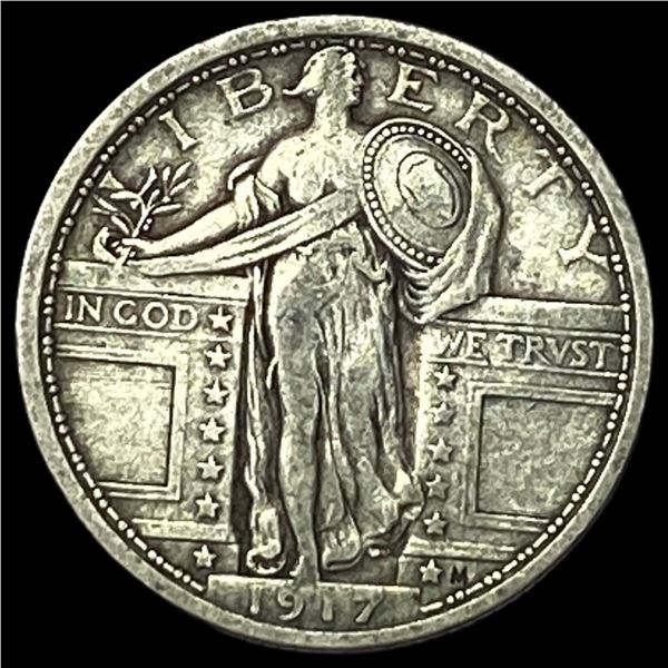 1917 Type 1 Standing Liberty Quarter NEARLY UNCIRCULATED