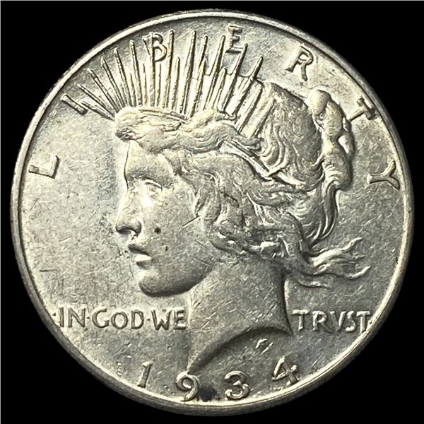 1934-S Silver Peace Dollar CLOSELY UNCIRCULATED
