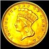 Image 1 : 1857 Gold $1 Indian Head Type 3 CHOICE AU