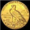 Image 2 : 1912 Indian Head Gold $2.5 Quarter Eagle CHOICE AU