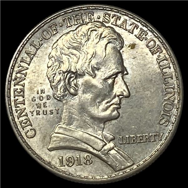 1918 Illinois Centennial Silver Half Dollar UNCIRCULATED
