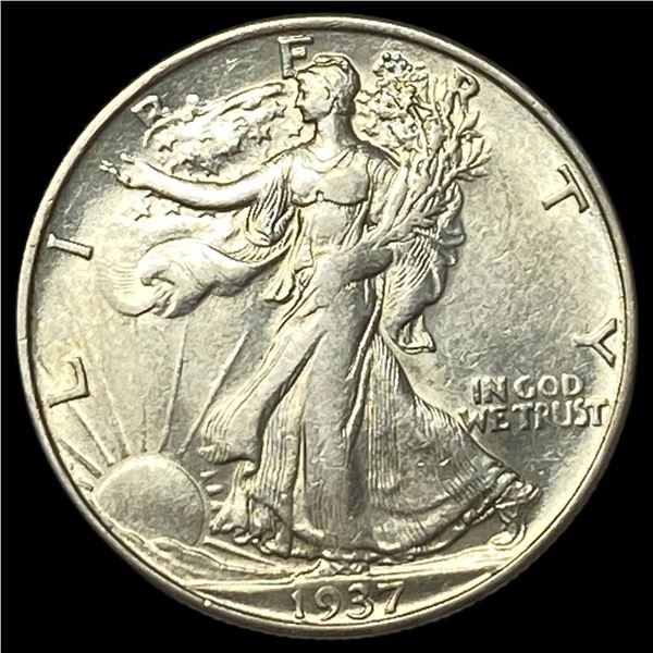 1937-S Silver Walking Liberty Half Dollar CHOICE AU