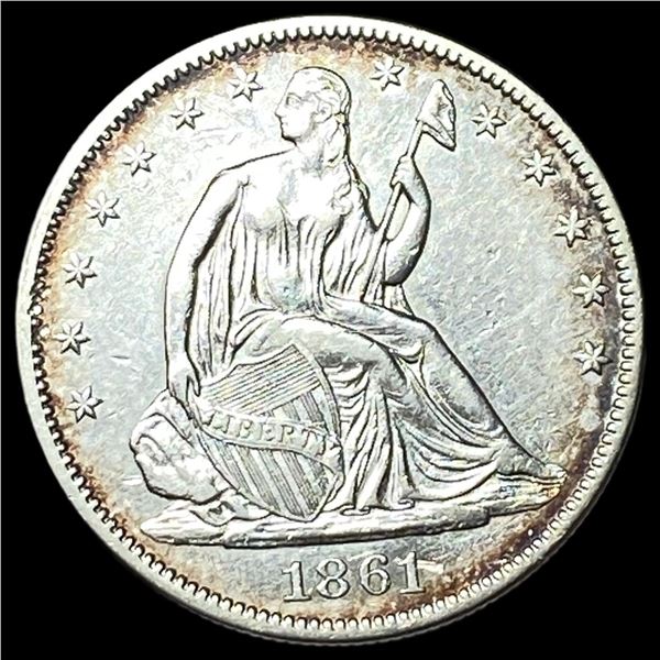 1861 Seated Liberty Half Dollar CLOSELY UNCIRCULATED