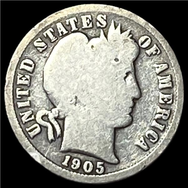 1905-O Silver Barber Dime NICELY CIRCULATED