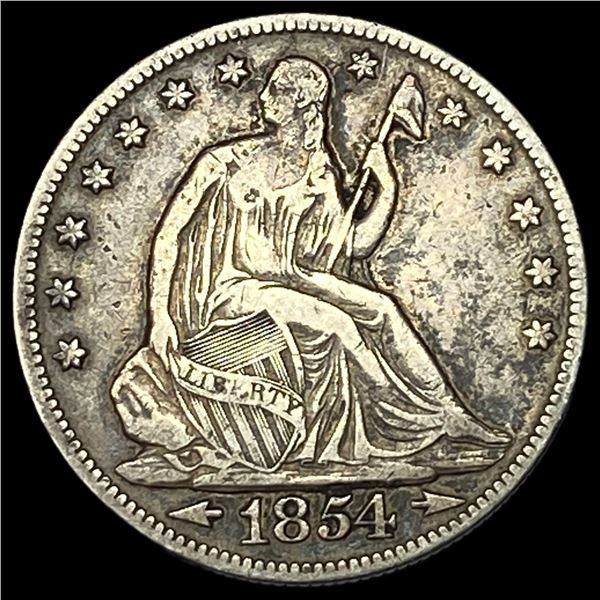 1854 Arrows Seated Liberty Half Dollar NEARLY UNCIRCULATED