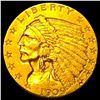 Image 1 : 1909 Indian Head $2.50 Gold Quarter Eagle UNCIRCULATED