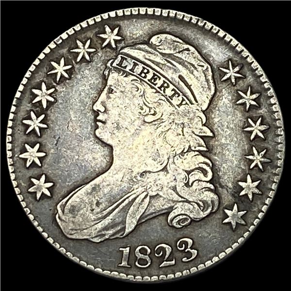 1823 Silver Capped Bust Half Dollar CLOSELY UNCIRCULATED