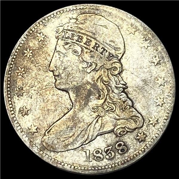 1838 Silver Capped Bust Half Dollar LIGHTLY CIRCULATED