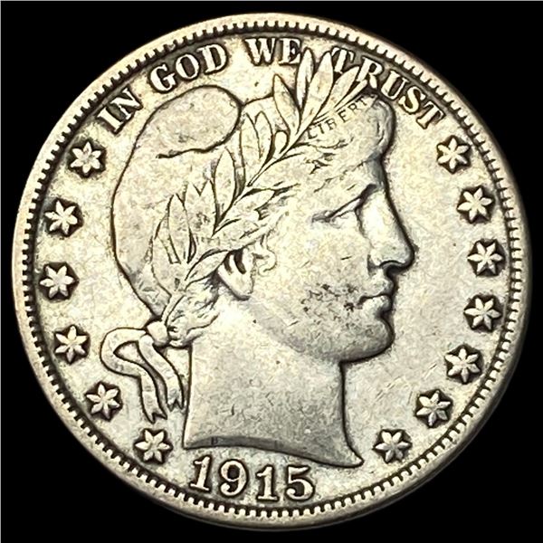1915-D Silver Barber Half Dollar ABOUT UNCIRCULATED