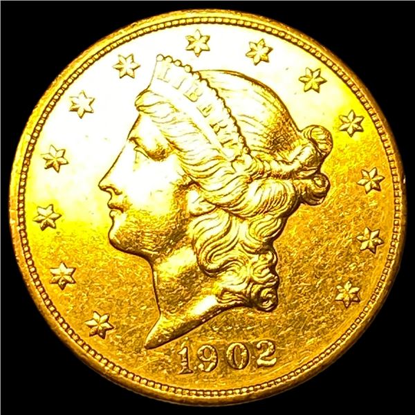 1902-S Gold $20 Liberty Head Double Eagle CHOICE AU