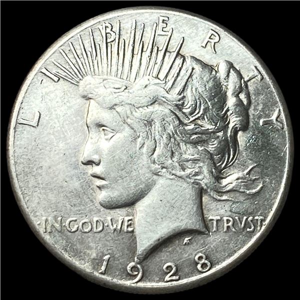 1928 Silver Peace Dollar ABOUT UNCIRCULATED
