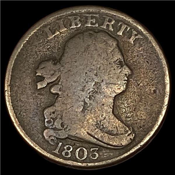 1803 Draped Bust Half Cent NICELY CIRCULATED
