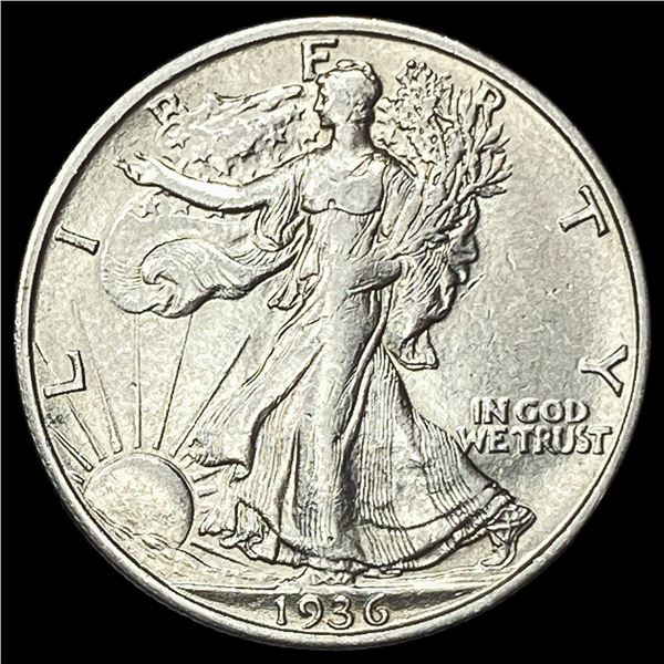 1936-S Silver Walking Liberty Half Dollar CHOICE AU
